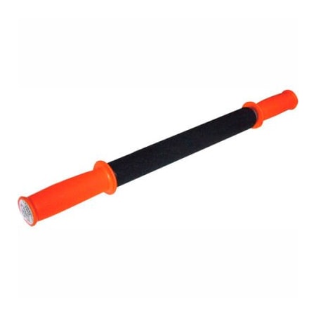 Fabrication Enterprises Tiger Tail 22" Long Hand Held Portable Foam Roller, Black/Orange 14-1291